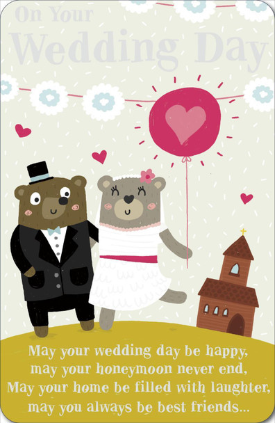 On Your Wedding Day Humour Cute Congratulation Greeting Card