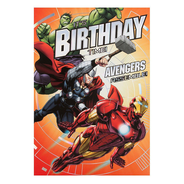 Hallmark Avengers Birthday Card 'Assemble' Medium