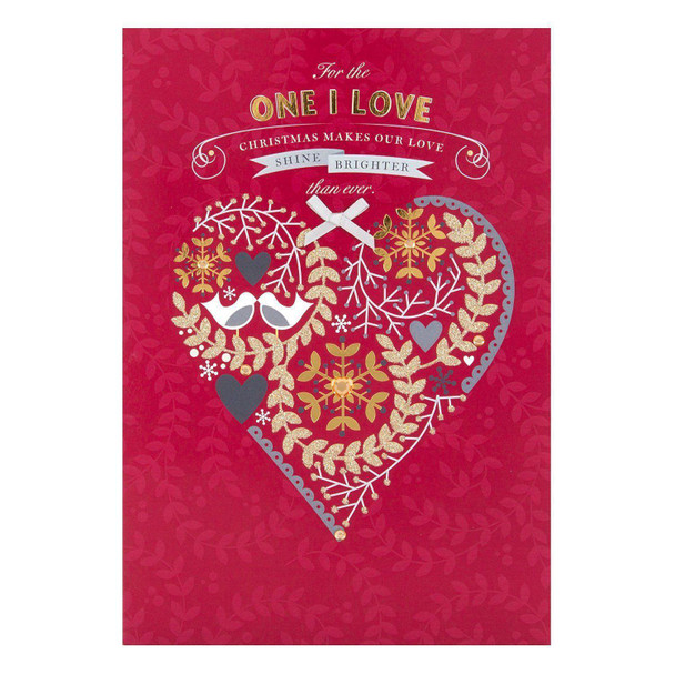 Hallmark One I Love Christmas Card 'Laughter and Happiness' Medium