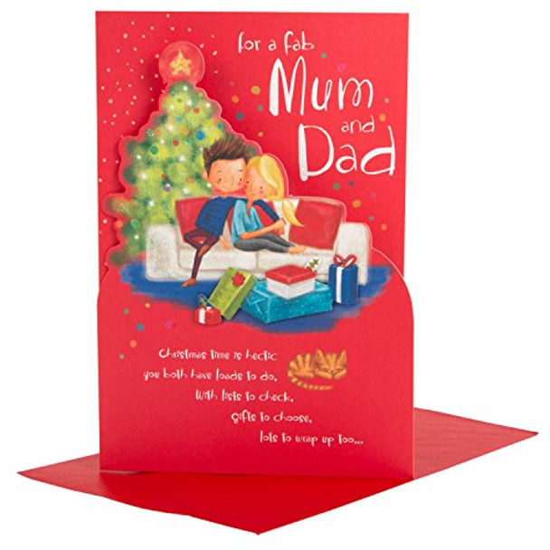 Hallmark Christmas Card To Mum & Dad 'You're The Coolest' Large