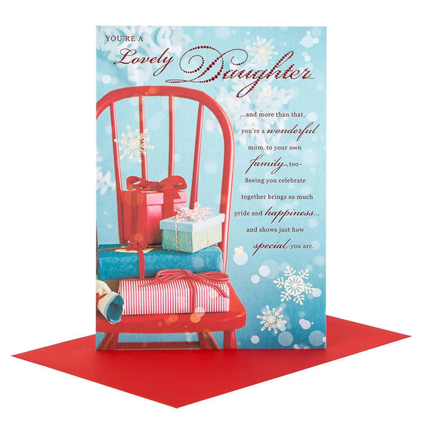 Hallmark Christmas Card To Daughter 'Love And Laughter' Medium