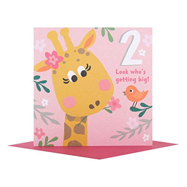2nd Birthday Card Getting with Giraffe Design