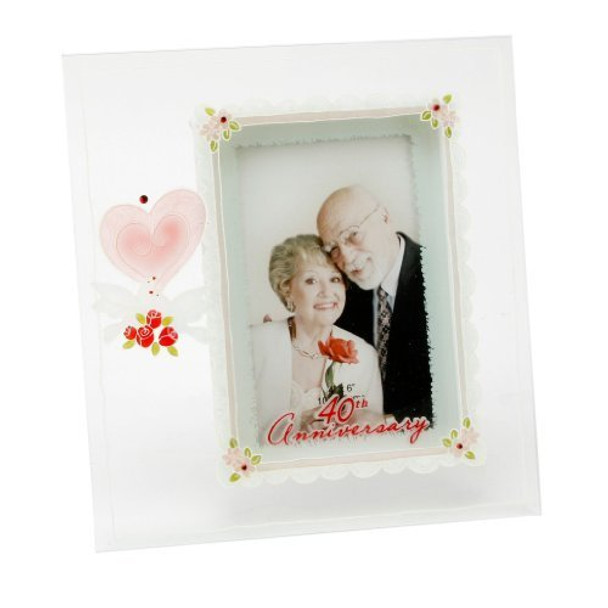 Reflection Sentiment Photo Frame Ruby 40th Anniversary