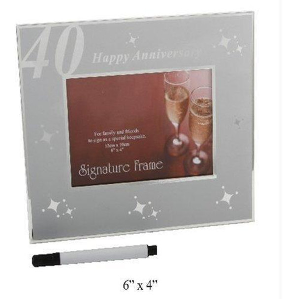 Celebrations Signiture Frame 40th Anniversary 6"x4" With Pen