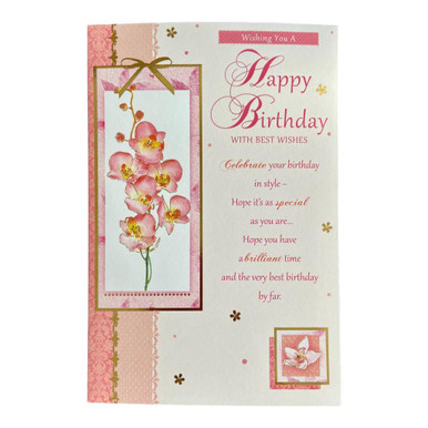 Happy Birthday Lovely Verse Greetings Card For Her - Occasion Cards