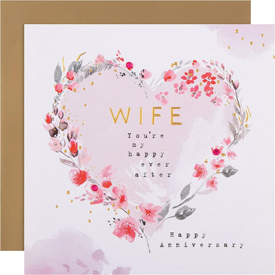 Carte D'anniversaire « Gorgeous Wife On Our Anniversary » - Cartes
