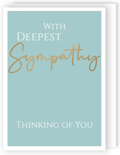 With Deepest Sympathy Thinking Of You Simple Sympathy Card - Occasion Cards