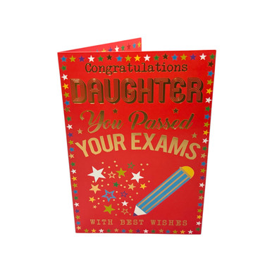 To Daughter You Passed Your Exam Multi Stars Design Congratulations ...