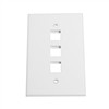 "OVERSIZED KEYSTONE WALL PLATE, 3-PORT, WHITE" (NFP-5038)