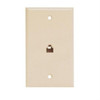 Wall Plate; Single RJ11; 6 Position; 4 Conductor; Standard Finish - Ivory (NTP-2401)