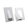 Wall Plate; Polished Single-Gang for Bulk Cable - White (VHT-8101)