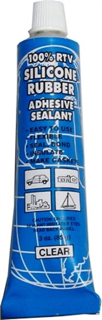 3 oz. RTV Silicon Sealant Clear - Tube