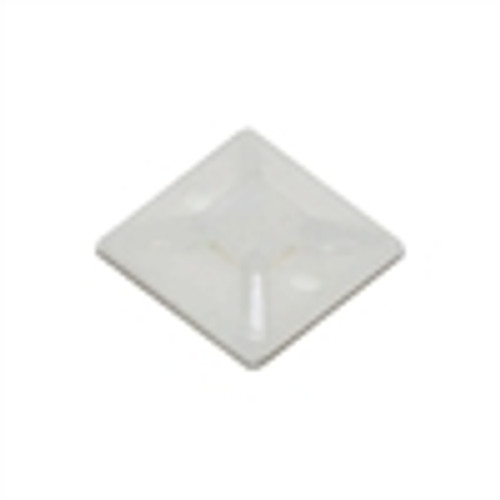 Nylon Cable Tie Mounts with Self Adhesive; 1.1; WHITE; 100PK (NWT-9102)