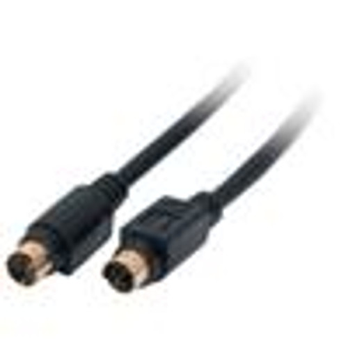 SVHS Cable; Mini-DIN4 Male to Male; Gold-Plated; 12 Feet (VCA-5212)