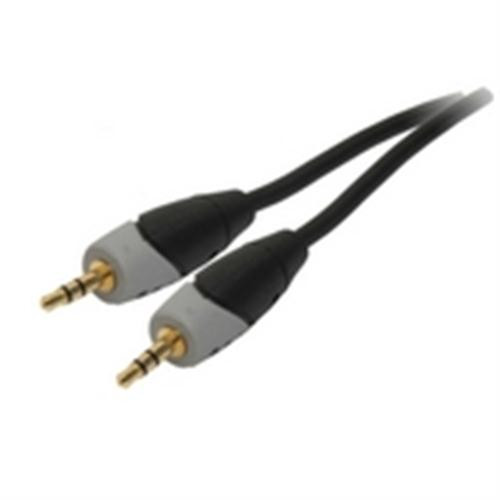 3.5(M-M) Single Stereo Cable; Dual Mold; Gray; 3FT (VCA-8103)