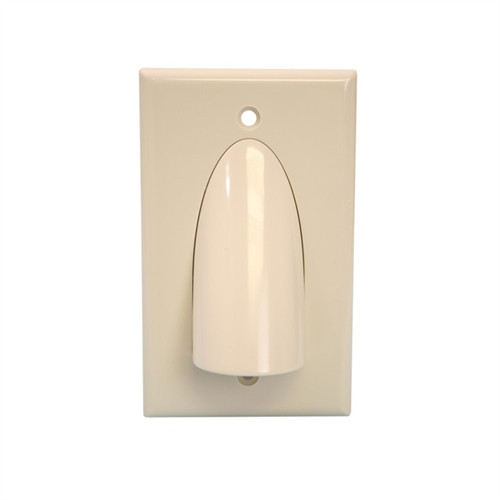 Wall Plate; Polished Single-Gang for Bulk Cable - Almond (VHT-8102)