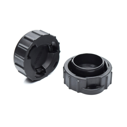 Front & Back of AHDC06-18 Amphenol Sine Receptacle Cap Duramate, Size 18, Threaded & Sealed