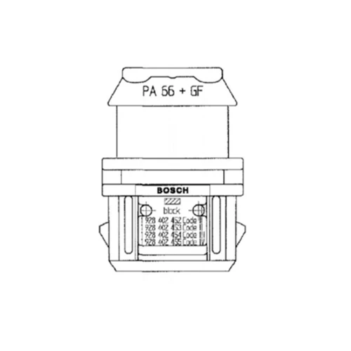 1928402452 Bosch Connector, Jetronic Clutch, 3-Pin, Code 1, Black