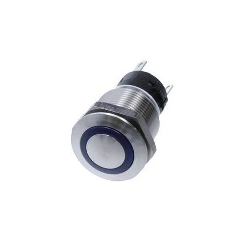 PD-2E-DC-9-UL Switch Components – Anti-Vandal 19mm DPDT ON-(ON) Blue LED IP67
