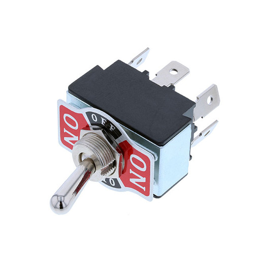 TB2-2F-DC-1 Switch Components -  Toggle - 6P DPDT ON-OFF-ON, Tab