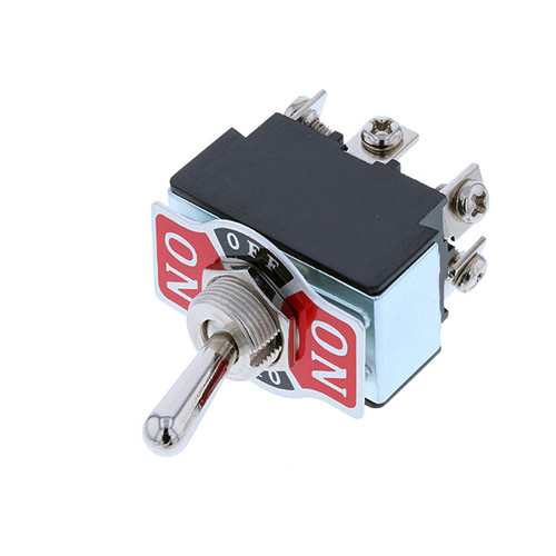 TB2-2F-DC-4 Switch Components -  Toggle - 6P DPDT ON-OFF-ON, Screw