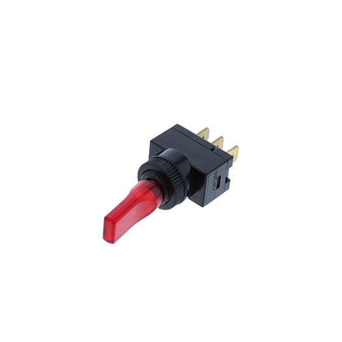 TE5-1A-DC-1-RL Switch Components -  Wedge Toggle - 3P SPST OFF-ON, Red LED
