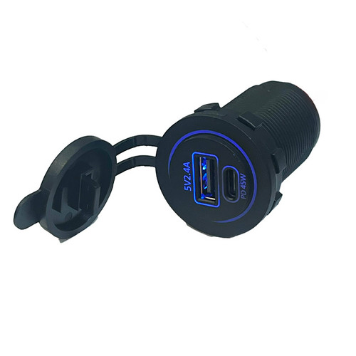 A7B-USB2C-1-B Switch Components – USB-C PD 45W + USB-A 2.4A, dual power charger