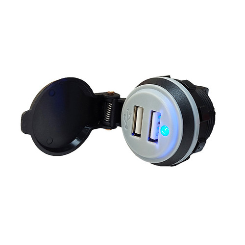 A10-USB2-1-B-4.8A Switch Components – USB-A Dual 4.8A Independent Power Charger