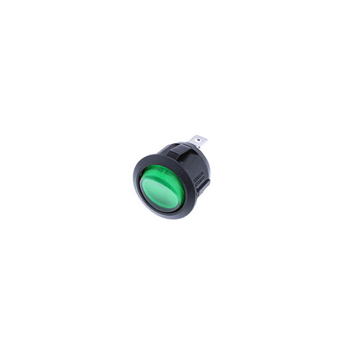 RA1-1A-DC-2-GL Switch Components – Round Rocker 3P SPST OFF-ON Green LED