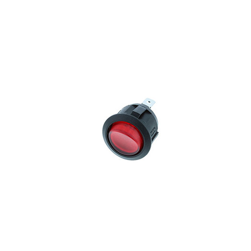 RA1-1A-DC-2-RL Switch Components – Round Rocker 3P SPST OFF-ON Red LED