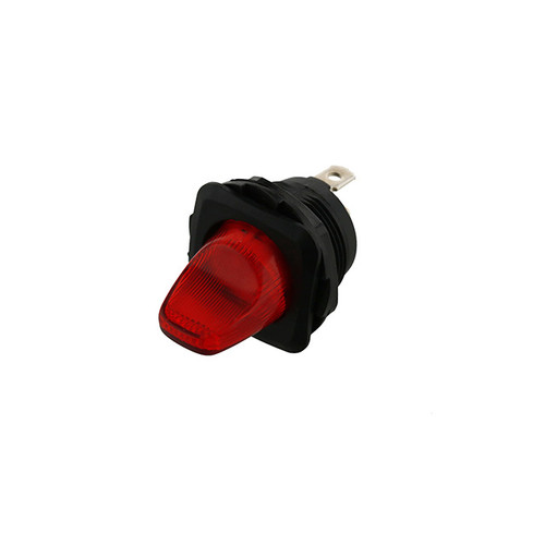 RB5-1A-DC-2-RL Switch Components -  Round Rocker - 3P SPST OFF-ON, Red LED