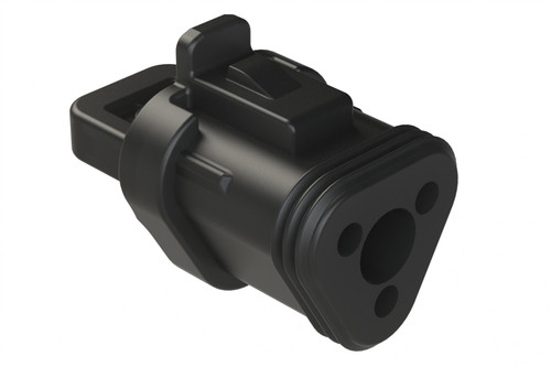 AT3P-RSC-BLK Amphenol Sine 3 position AT Series protective seal cap black front view