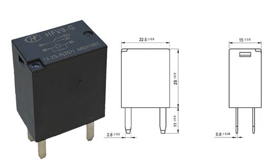 HFV9-G/12-ZS-R(257) Replacement Part for Song Chuan 301-1C-S-R1-12VDC