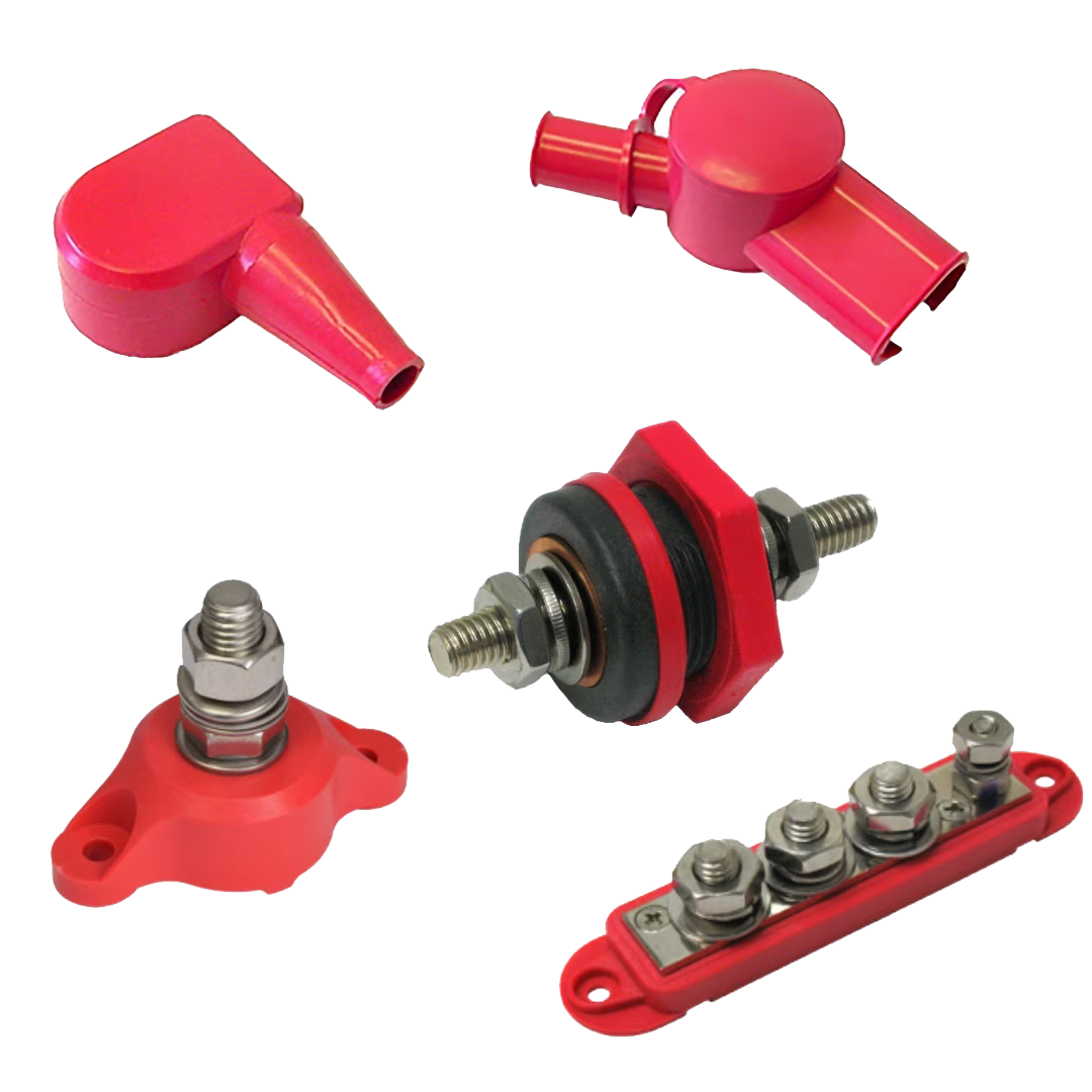 VTE terminal insulators, busbars, power posts, and fuse holders