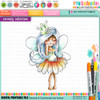 Serenity Fairy Princess - Digital Crafts, digital Stamp card making printable downloads.