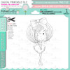 Miss You - Winnie Sugar Sprinkles Spring - Cute Printable Digital Stamp Card making Craft Download