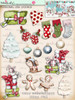 70+ Printable Embellishments - Winnie White Christmas...Craft printable download digital stamps/digi scrap