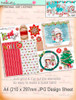 Winnie White Christmas printable Design sheets to make crafting easy