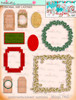 Christmas Joy printable digi scrap download kit including printable embellishments - use with a digital cutting  machine such as the Silhouette Cameo or Brother Scan and Cut