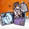 Winnie Wednesday Skull - Halloween Autumn digital stamp printable craft download for card making, stickers, scrapbook, junk journals