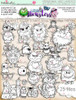 Little Monsters digi stamps download digi scrap kit printables