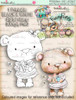 Bella Bear Gift - Fuzzypuffs digi stamp printable download