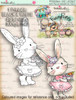 Bunnita Carrot Cake - Fuzzypuffs digi stamp printable download