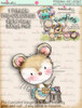 Maisie Mouse Baking a Cake - Fuzzypuffs COLOUR digi stamp printable download