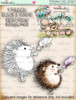 Earlie Hedgehog Butterfly - Fuzzypuffs digi stamp printable download