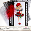 Ruby Oo-la-la - black/white digi stamp download