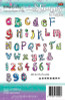 Funky Alphabet A5 stamp set with co-ordinating stencil