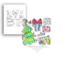 Curly Christmas stamp collection - 7 Clear Polymer stamp set