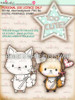 Too Cute Foxy Love & Kisses digital papercrafting download