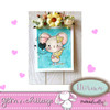 Too Cute Mouse Love "precoloured" digital papercrafting download
